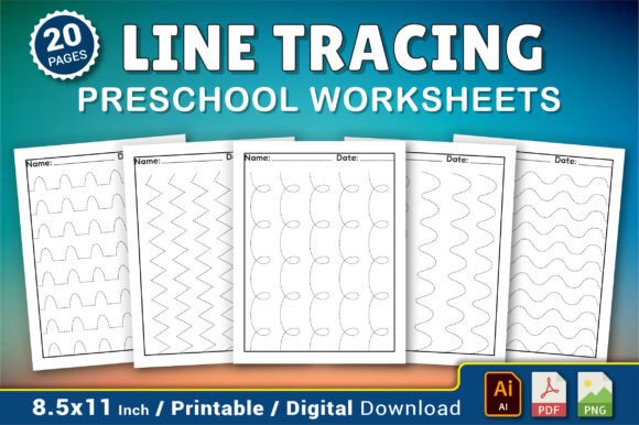 Download Preschool Line Tracing Worksheets - Worksheets Collection