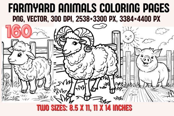 Download Farmyard Animals Coloring Pages - Pages Collection