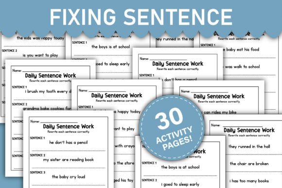 Download Fixing Sentence Worksheets - Worksheets Collection
